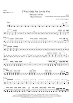 I Was Made for Lovin' You - Kiss drum sheet music