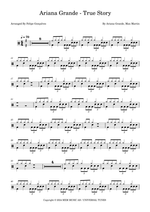 True Story - Ariana Grande drum sheet music