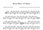 If I Knew - Bruno Mars drum sheet music