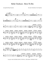 Born to Die - Kelly Clarkson drum sheet music