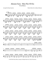 How Far I'll Go - Alessia Cara drum sheet music