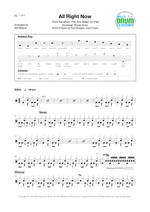 All Right Now - Free drum sheet music