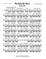 No Guts, No Glory - Bolt Thrower drum sheet music
