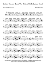 From the Bottom of My Broken Heart - Britney Spears drum sheet music