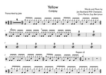 Yellow - Coldplay drum sheet music