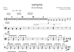 Vampire - Olivia Rodrigo drum sheet music