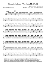 You Rock My World - Michael Jackson drum sheet music