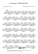 Walk This Way - Aerosmith drum sheet music