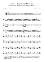 Baby Please Don't Go - AC/DC drum sheet music