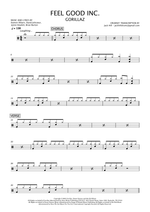 Feel Good Inc. (feat. De La Soul) - Gorillaz drum sheet music