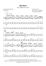 My Hero - Foo Fighters drum sheet music
