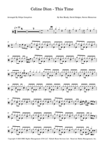 This Time - Celine Dion drum sheet music