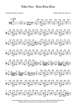 Kiss Kiss Kiss - Yoko Ono drum sheet music