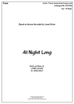 All Night Long (All Night) - Lionel Richie drum sheet music