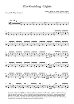 Lights - Ellie Goulding drum sheet music