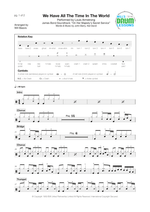 We Have All the Time in the World - Louis Armstrong drum sheet music