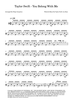 You Belong with Me - Taylor Swift drum sheet music