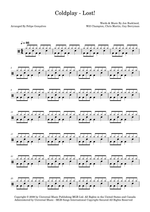 Lost! - Coldplay drum sheet music