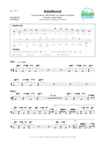 Adulthood - Jukebox the Ghost drum sheet music