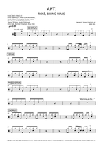 Apt. (feat. Bruno Mars) - Rosé (로제) drum sheet music