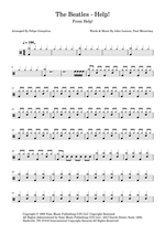 Help! - The Beatles drum sheet music
