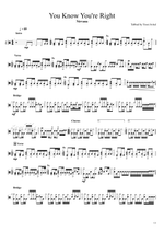 You Know You're Right - Nirvana drum sheet music
