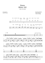Down - Blink 182 drum sheet music