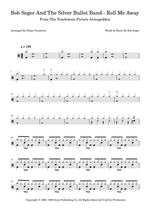 Roll Me Away - Bob Seger and the Silver Bullet Band drum sheet music