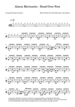 Head Over Feet - Alanis Morissette drum sheet music