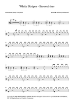 Screwdriver - The White Stripes drum sheet music