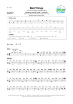 Bad Things - Jace Everett drum sheet music