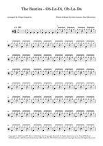Ob La Di, Ob La Da - The Beatles drum sheet music