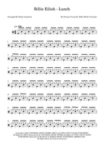 Lunch - Billie Eilish drum sheet music