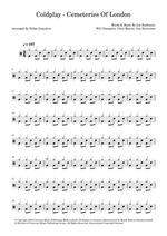 Cemeteries of London - Coldplay drum sheet music