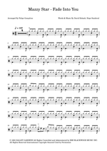 Fade into You - Mazzy Star drum sheet music
