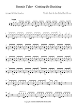 Getting So Exciting - Bonnie Tyler drum sheet music