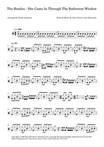 She Came in Through the Bathroom Window - The Beatles drum sheet music