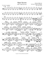 Open Secrets - Rush drum sheet music