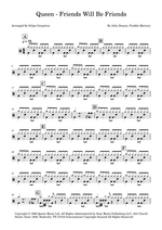 Friends Will Be Friends - Queen drum sheet music