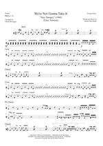 We're Not Gonna Take It - Twisted Sister drum sheet music