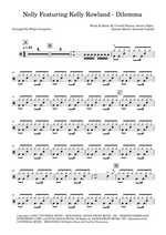 Dilemma (feat. Kelly Rowland) - Nelly drum sheet music