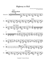 Highway to Hell - AC/DC drum sheet music