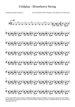 Strawberry Swing - Coldplay drum sheet music