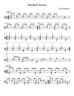 Stacked Actors - Foo Fighters drum sheet music