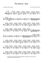 Boys - The Beatles drum sheet music