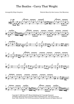 Carry That Weight - The Beatles drum sheet music