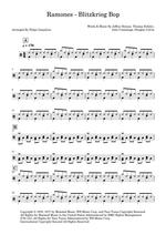 Blitzkrieg Bop - Ramones drum sheet music
