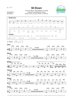 Sit Down - James drum sheet music