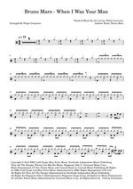 When I Was Your Man - Bruno Mars drum sheet music