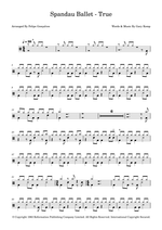 True - Spandau Ballet drum sheet music